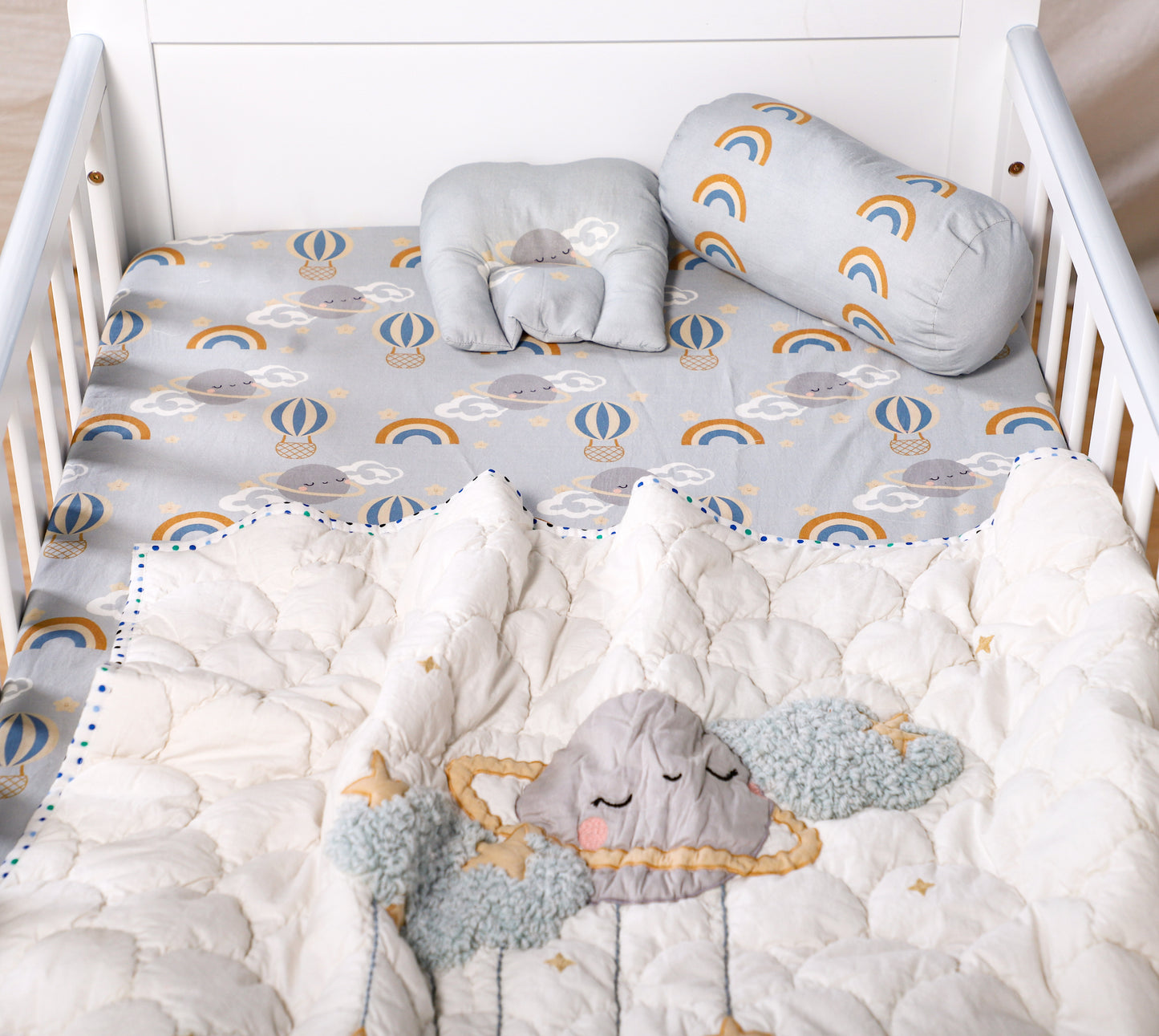 Rainbow Dreams Baby Cot Fitted Sheet
