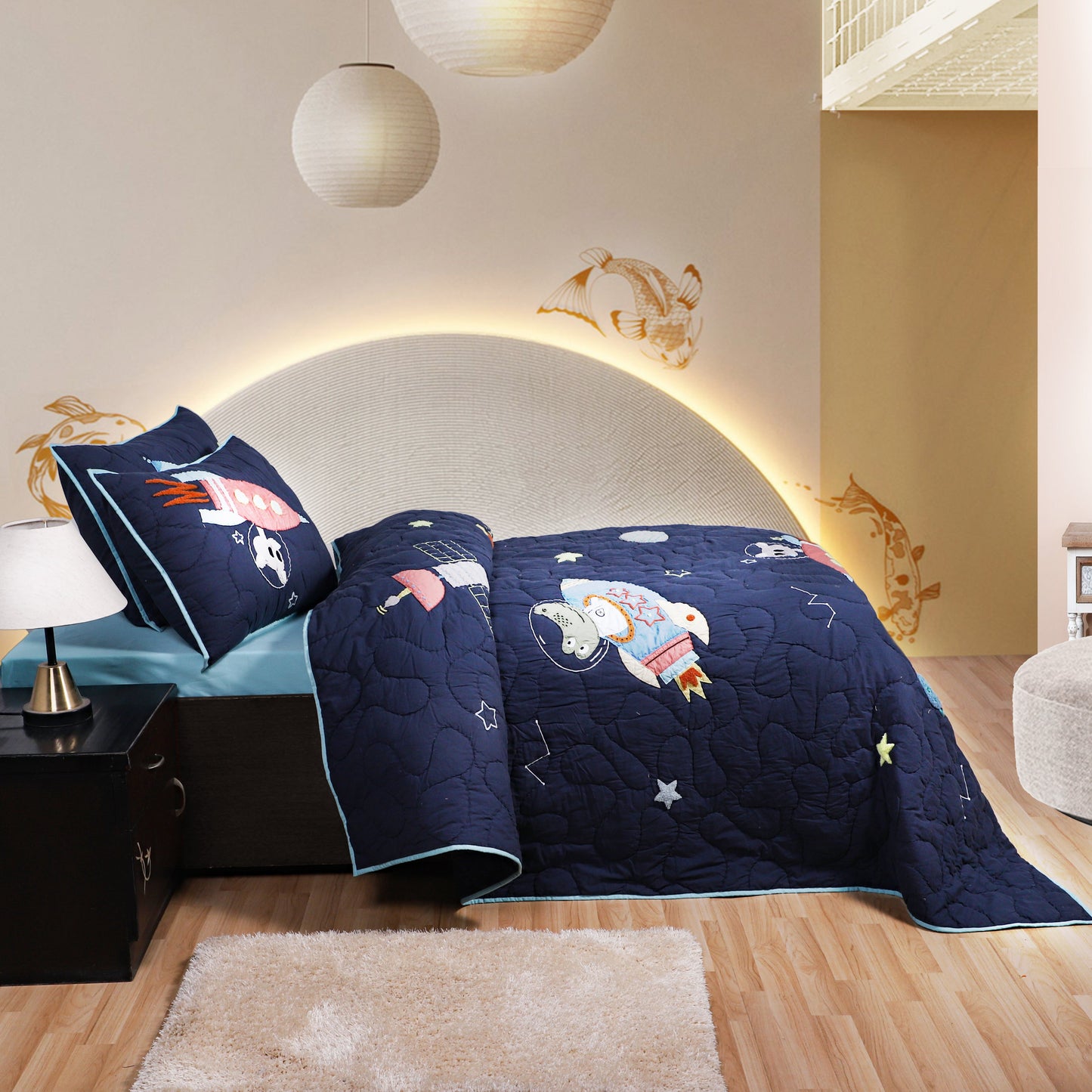 Cosmo Gator Kids Quilt Set