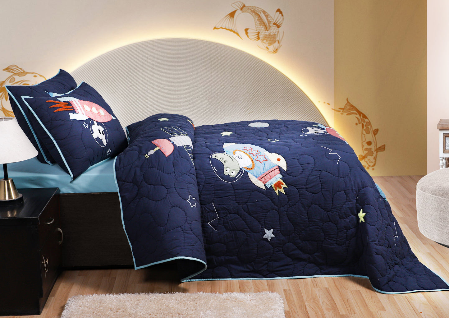 Cosmo Gator Kids Quilt Set