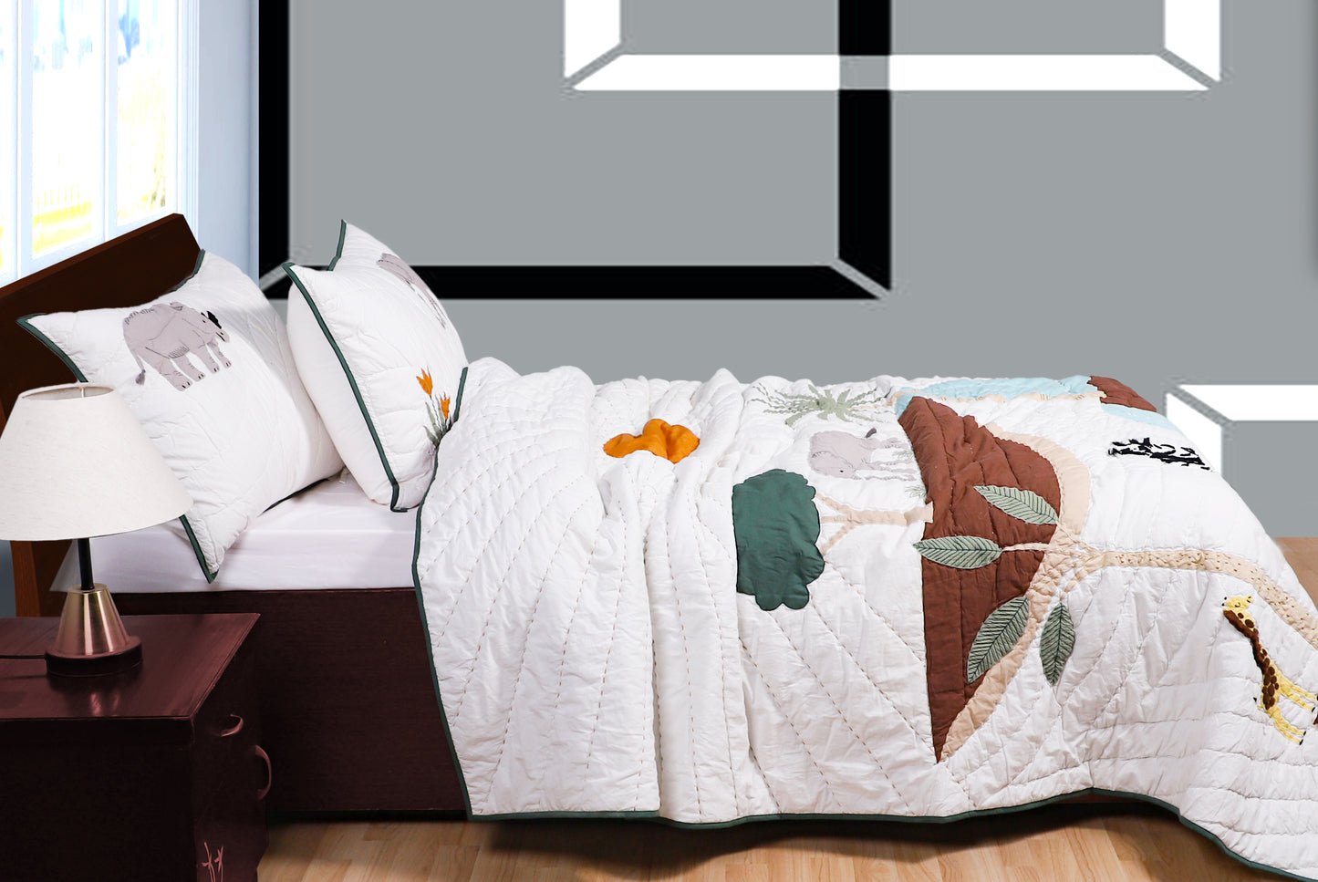 Savanna Tales Kids Quilt Set