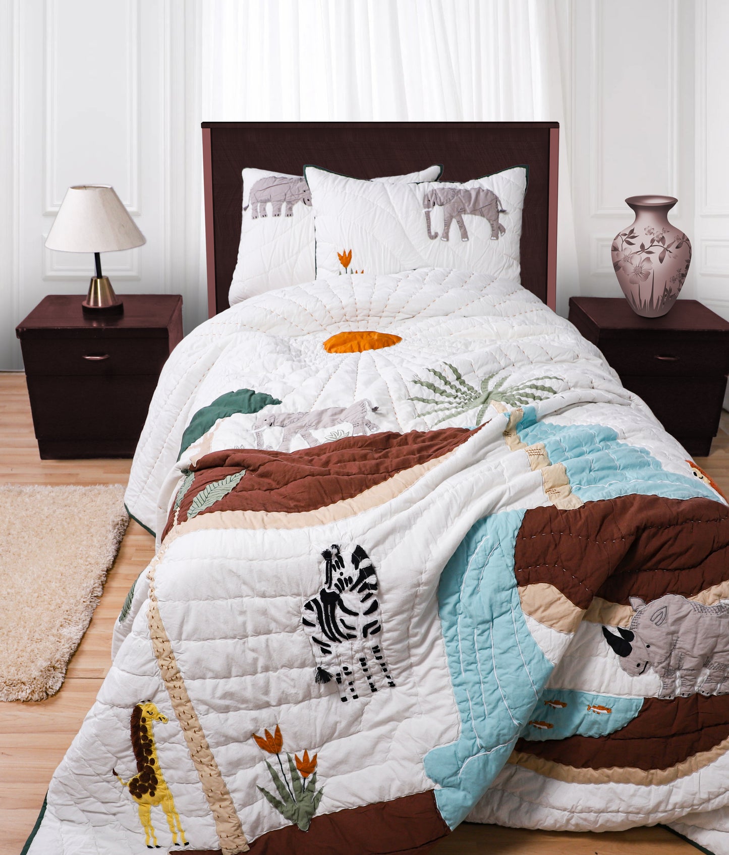 Savanna Tales Kids Quilt Set