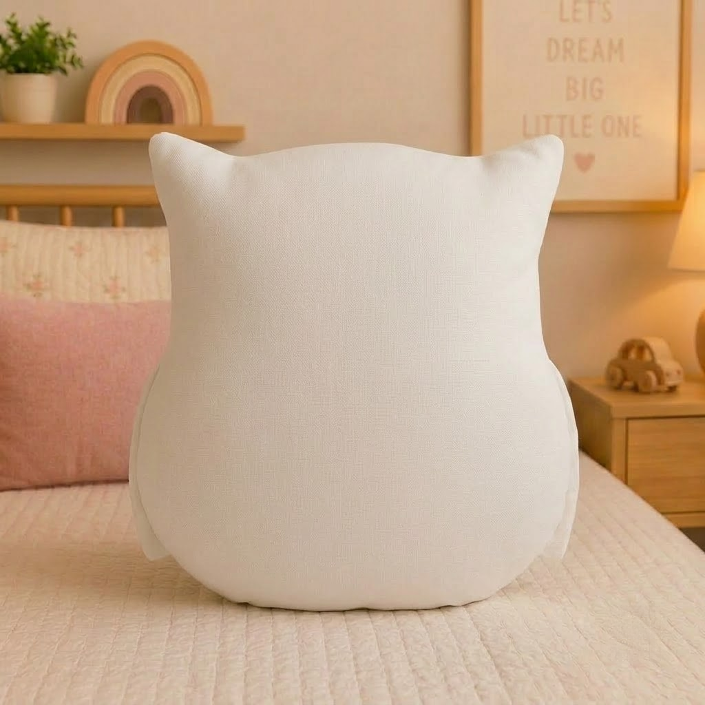 Owl Decorative Cushion – Brown & Beige Accent Pillow