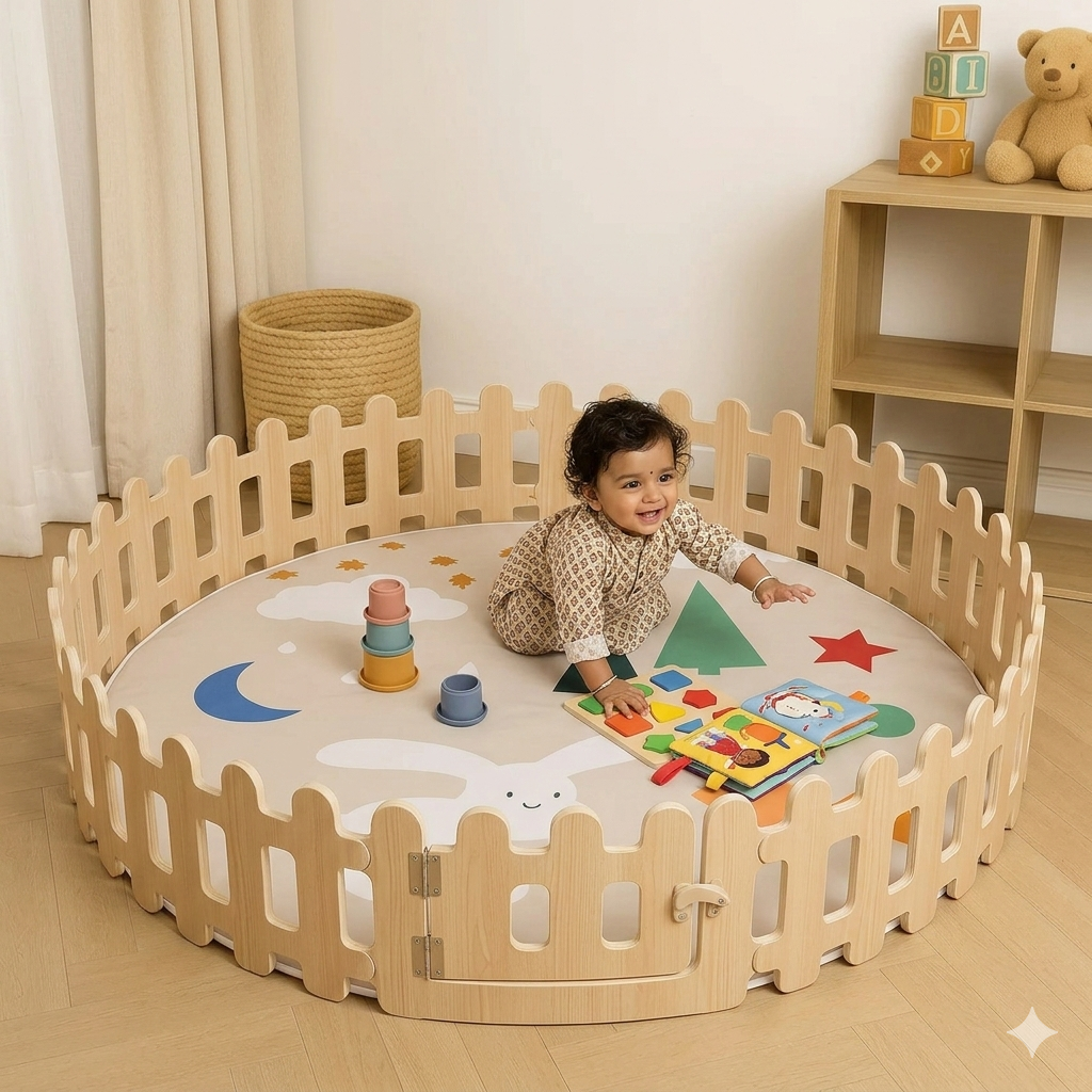 Benefits of Using a Baby Play Mat with Fence at Home