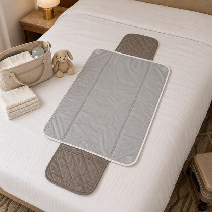 Ducks Embroidered Quilted Baby Changing Mat