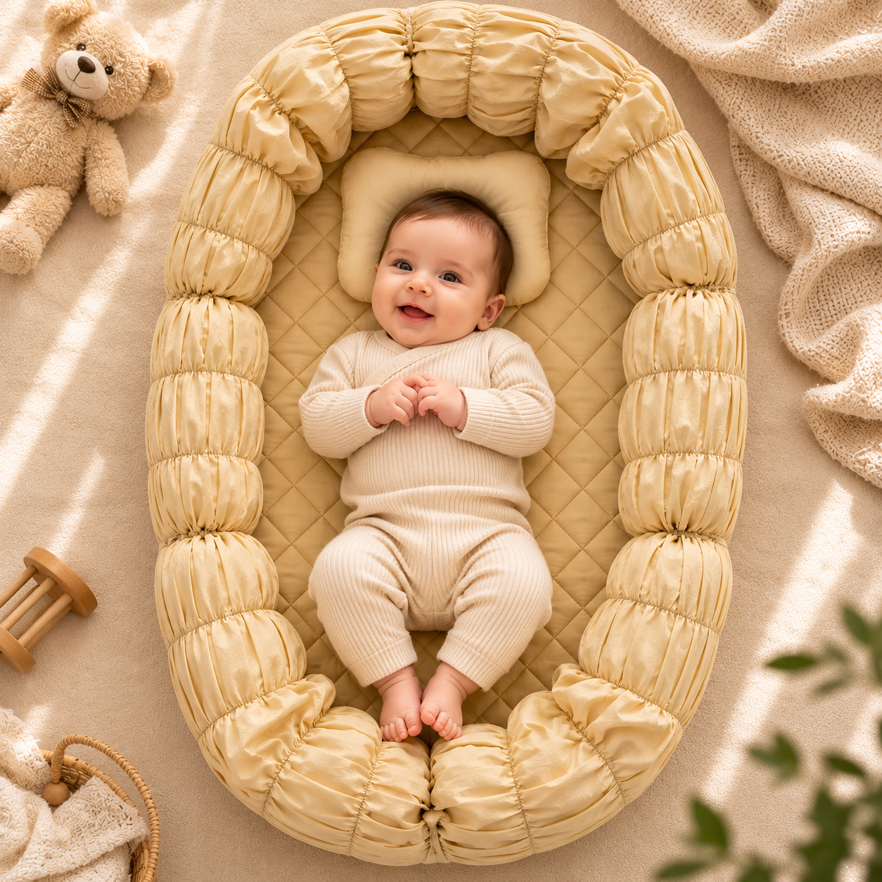 Luxury Quilted Baby Nest & Lounger