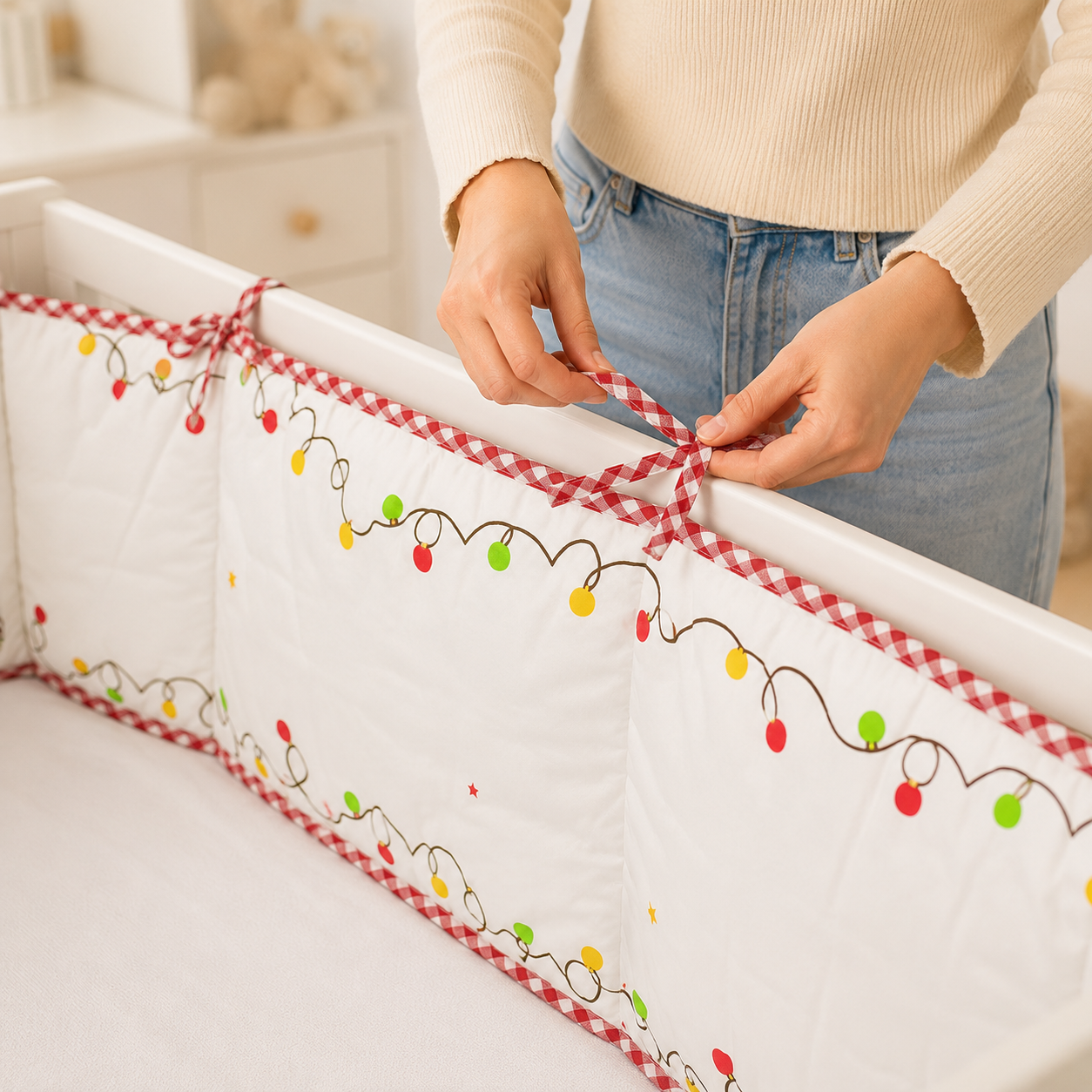 Soft Padded Baby Cot Bumper