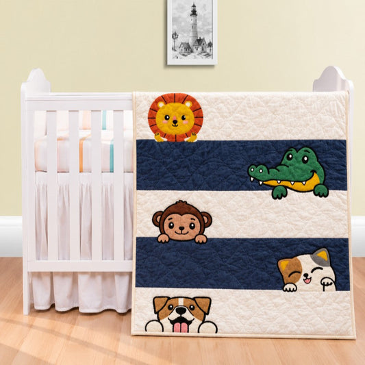 Wild Safari Friends Baby Quilt