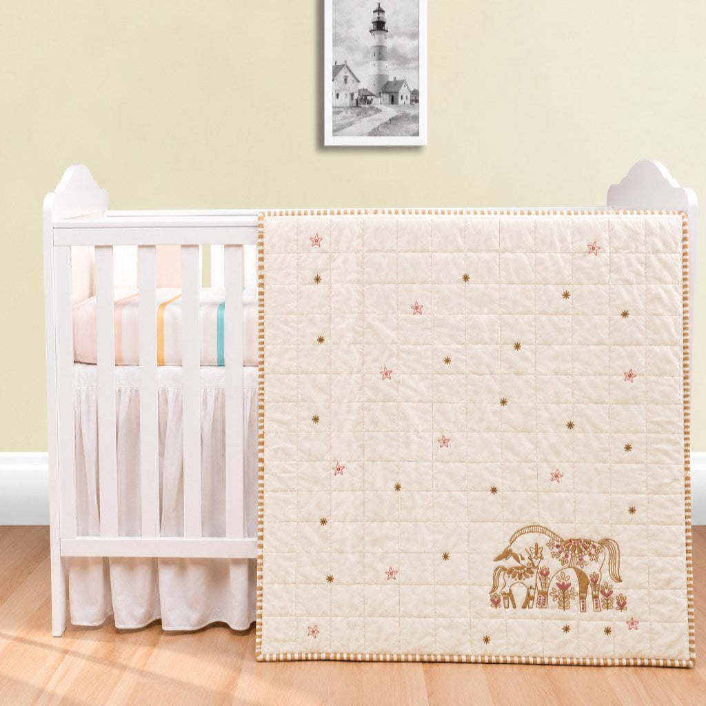 Little Elephant Star Baby Quilt