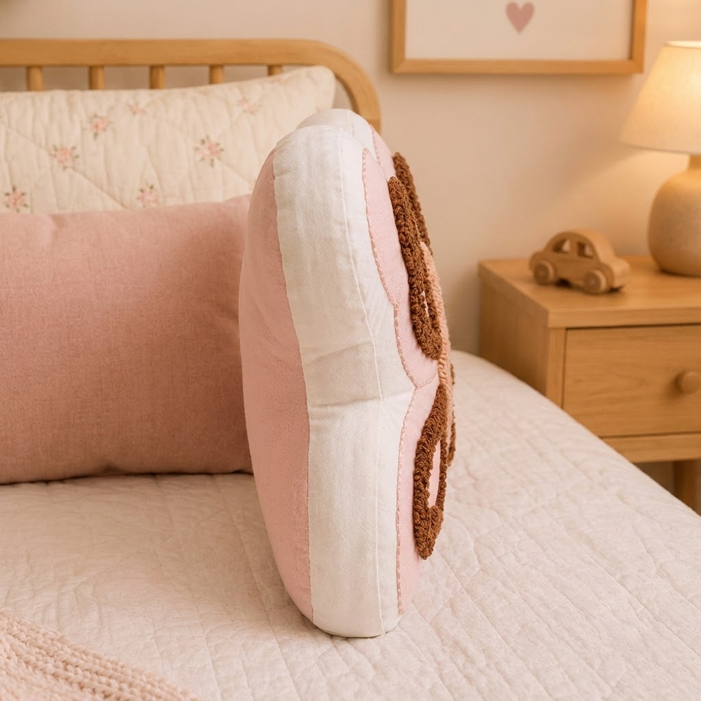 Butterfly Decorative Cushion – Pink & Beige Home Decor