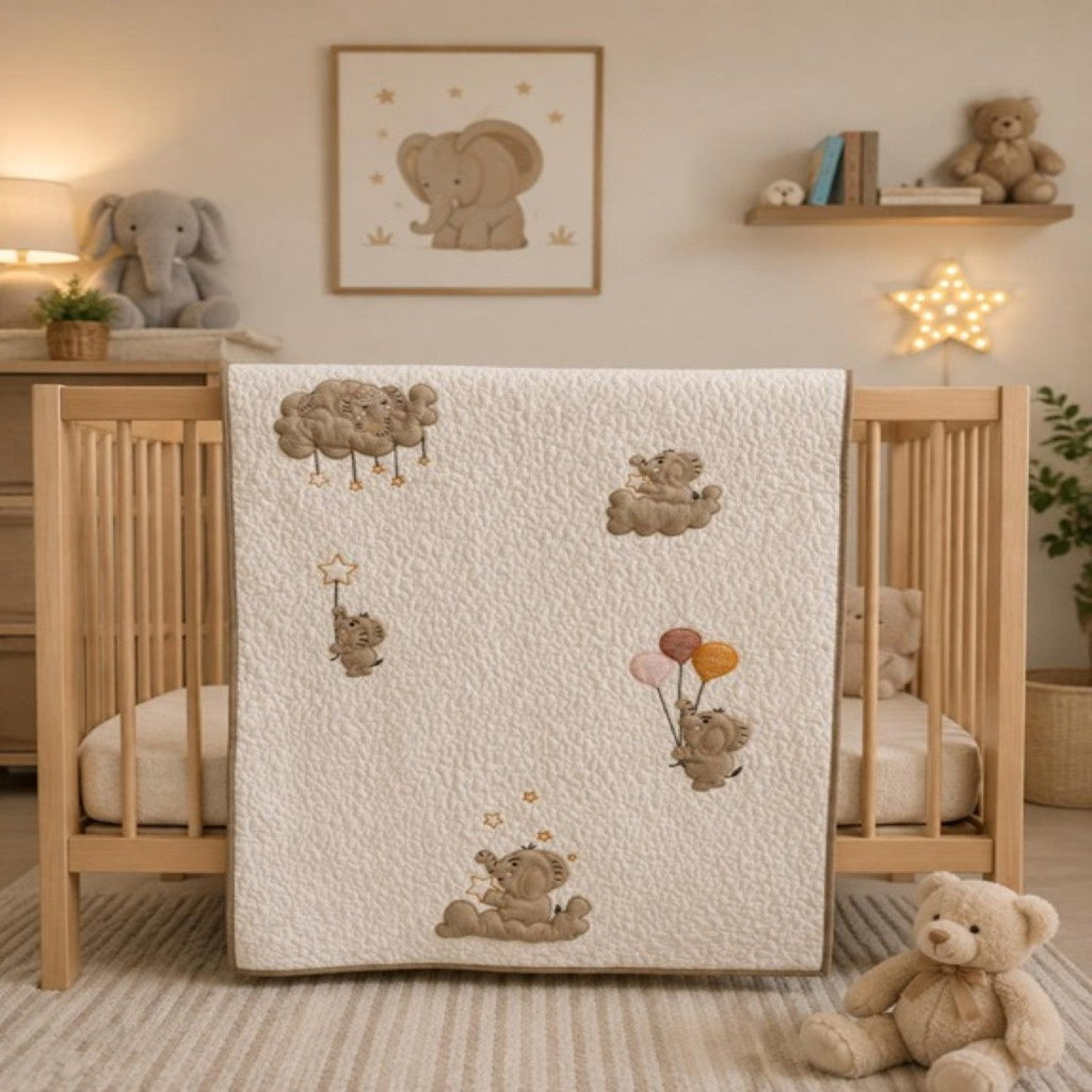 Teddy Starry Baby Quilt