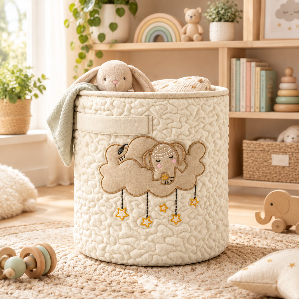 Elephant Cloud Storage Basket