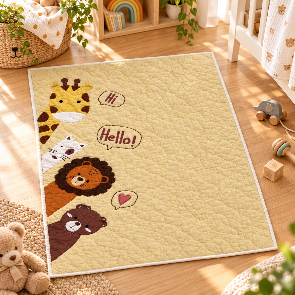 Safari Hello Baby Quilt