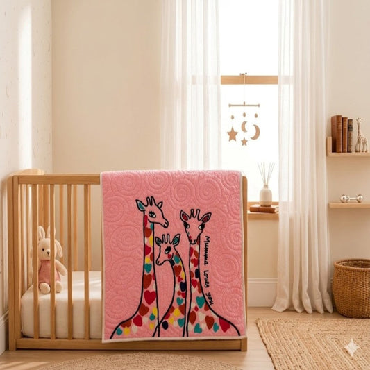 Giraffe Love Baby Quilt