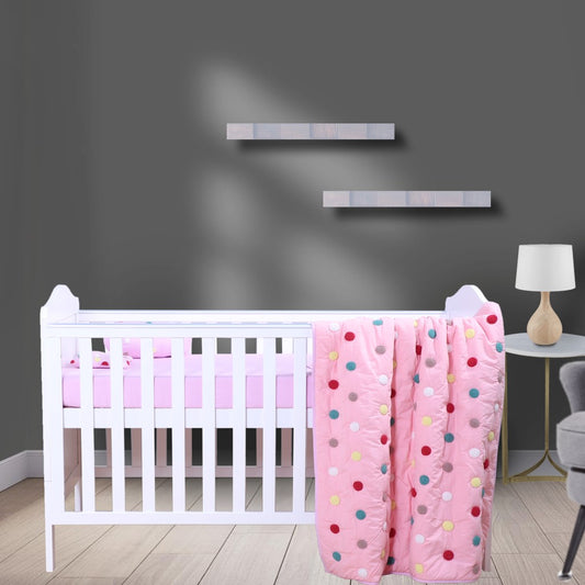 Polka Dot Princess Baby Quilt