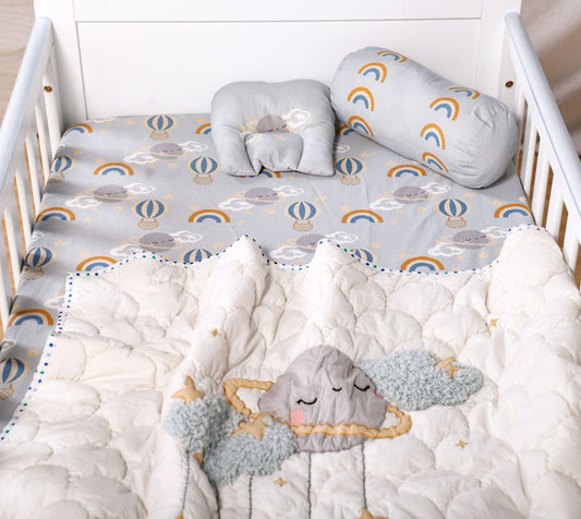Rainbow Dreams Baby Cot Fitted Sheet