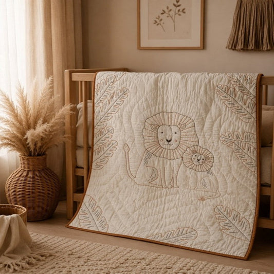 Safari Lion Baby Quilt